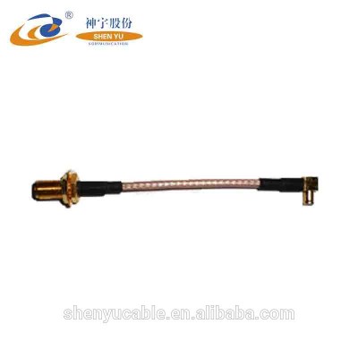 Custom SMA Bulkhead Female To MCX Right Angle Male For RG316 Jumper Cable